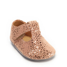 Load image into Gallery viewer, Start-rite Rhyme Rose Gold Suede Baby Shoes