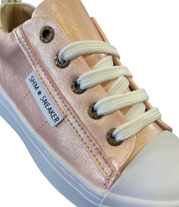 Shoesme Pink Metallic Lace Up Sneaker - SH24S006-A