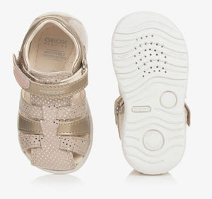 Geox Macchia Sandal in Beige/Gold