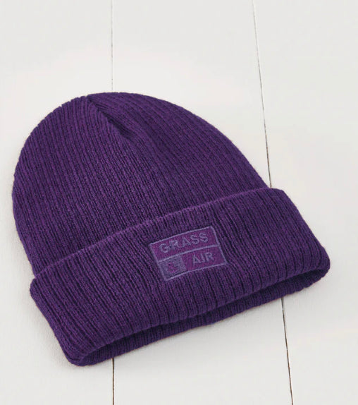 Grass & Air Amethyst Purple Beanie Hat