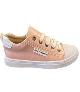 Shoesme Pink Metallic Lace Up Sneaker - SH24S006-A