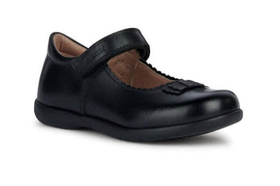 Geox Naimara Bow Leather School Shoe