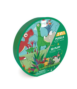 Scratch 2in1 Dinosaur Puzzle 3D Play (36 pieces)