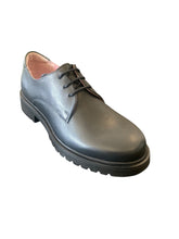 Load image into Gallery viewer, Petasil Teresa Black Leather Lace Up School Shoe