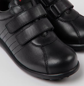Camper Pelotas 80353-009 Black Leather School Shoe