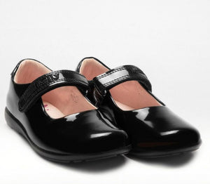 Lelli Kelly Classic Black Patent School Shoe - G fitting