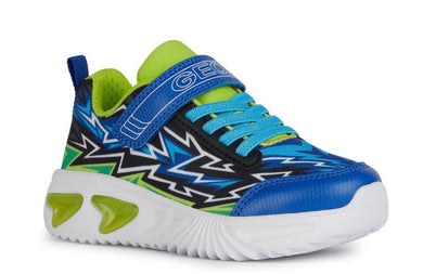 Geox Assister Light Up Trainer Royal/Lime
