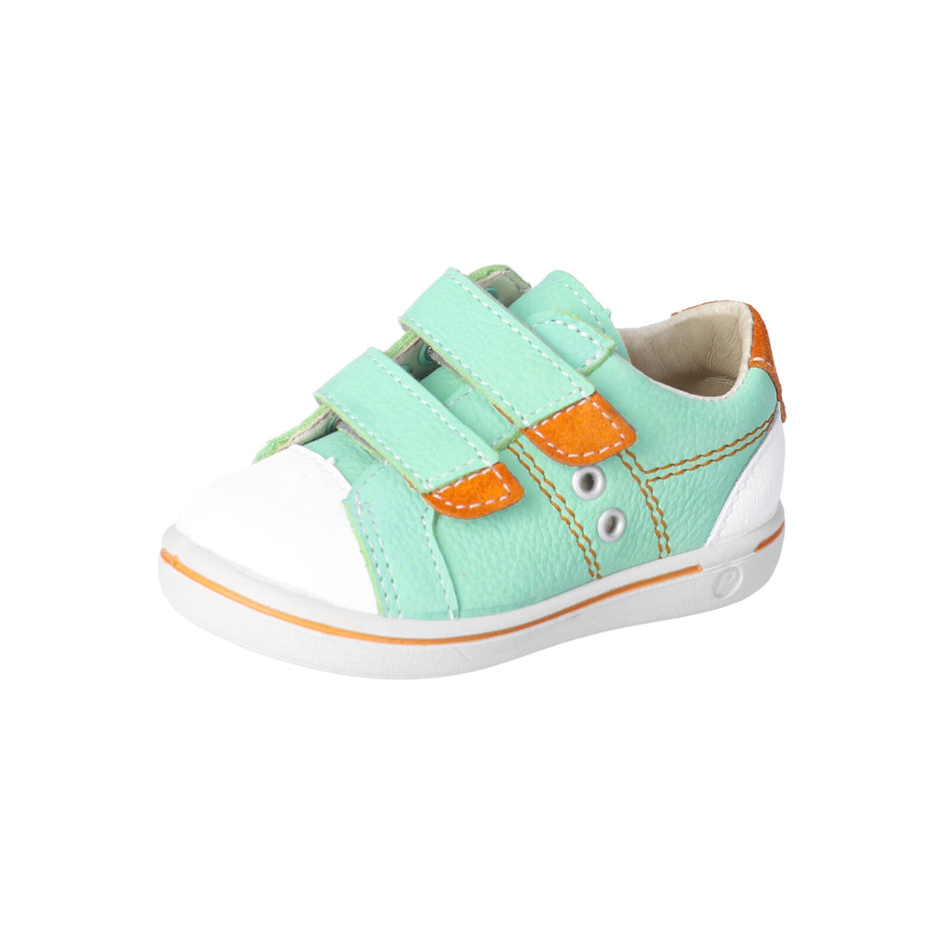 Ricosta Nippy Pale Green & Orange Leather