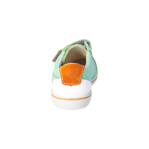 Ricosta Nippy Pale Green & Orange Leather