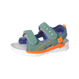 Ricosta Tajo Waterproof Sandal Forest Green and Orange