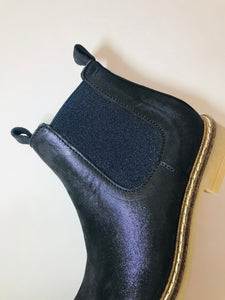 Bellamy Louise Navy Shimmer Ankle Boot