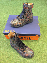 Load image into Gallery viewer, Petasil Clive Bronze Floral Biker Boot