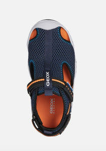 Geox Wader Sandal in Navy/Orange