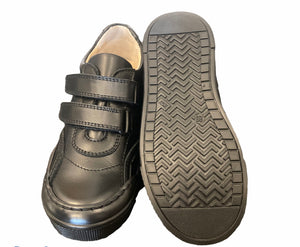 Petasil Luke 2 Black Leather School shoe