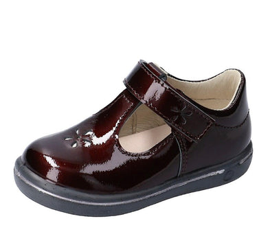 Ricosta Winona T-Bar in Burgundy/Rinde Patent