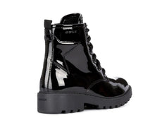 Load image into Gallery viewer, Geox Casey Black Patent Lace Up Boot