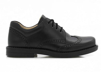 Petasil Moses Black Leather Brogue