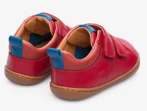 Camper Red Leather Double Velcro Shoe - K800405-003