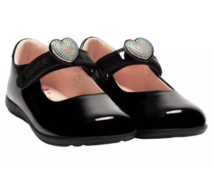 Lelli Kelly Valentina 2 Heart G Fitting Patent School shoe
