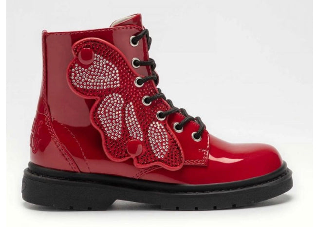 Lelli Kelly Red Patent Diamond Wing Boot