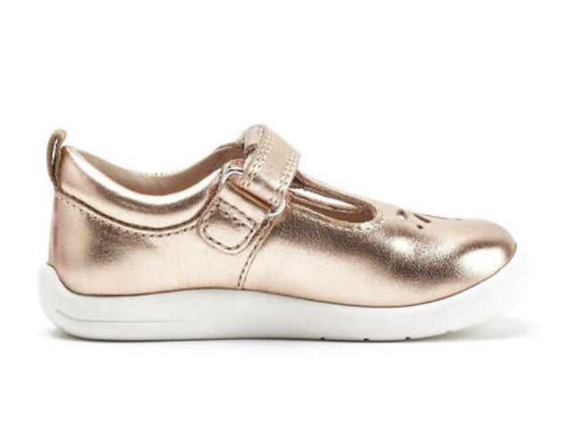 Rose gold t bar cheap shoes