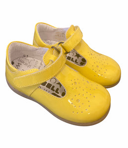 Bo-Bell Toto Yellow Patent Leather T-Bar