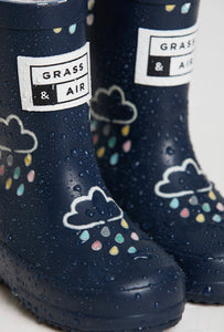 Grass & Air Navy Colour Revealing Welly
