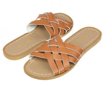 Load image into Gallery viewer, Salt-Water Retro Slide Tan Sandals - Adult