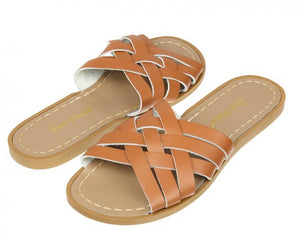 Salt-Water Retro Slide Tan Sandals - Adult