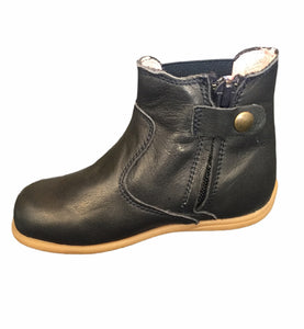Bo-Bell Pamelia Navy Leather Ankle Boot