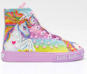 Lelli Kelly Unicorn Mid Hightop Fantasia Lilla - LK9099