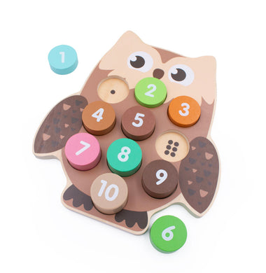 Jumini Woodland Owl Number Block Puzzle