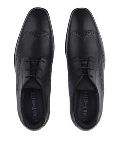 Start-rite Tailor Black Leather School Shoe