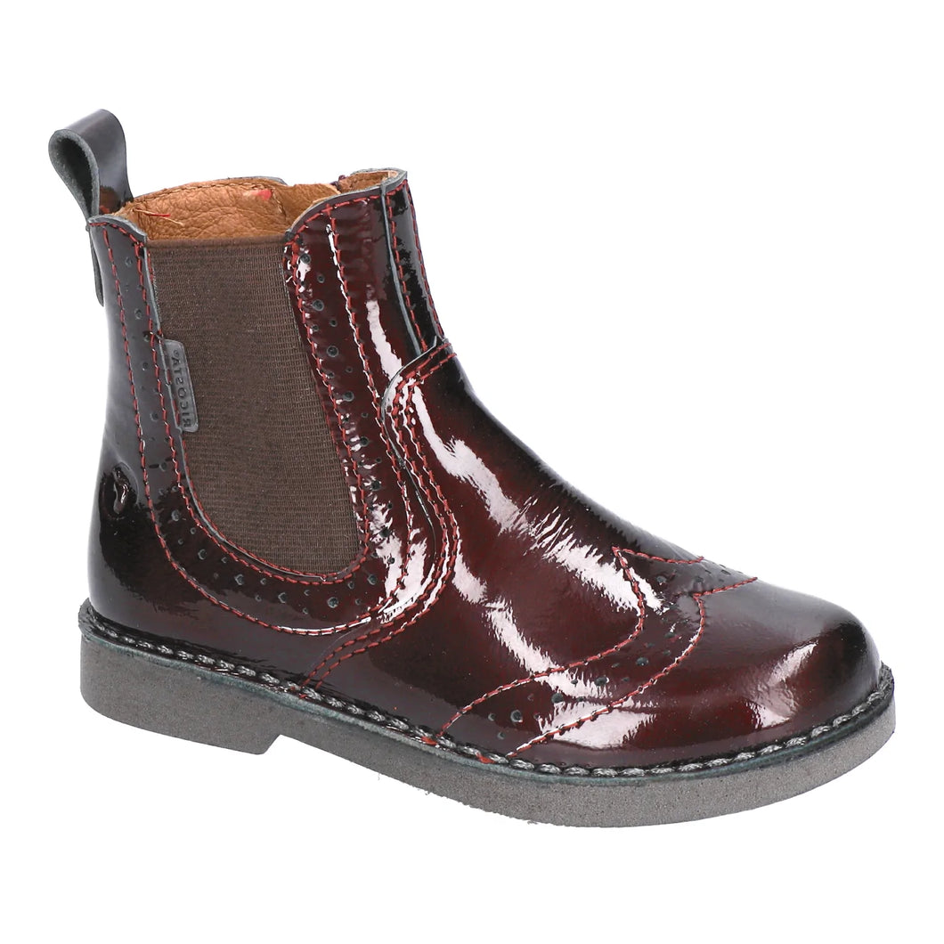 Burgundy patent chelsea boots outlet