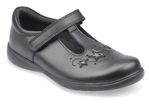 Start-rite Star Jump Black Leather School Shoe