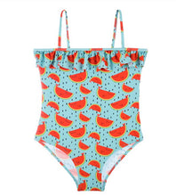 Load image into Gallery viewer, Slipfree Watermelon Whale Swimsuit