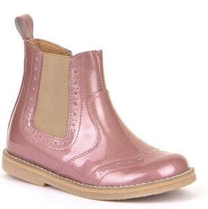 Froddo Pink Patent Leather Chelsea Boots - G3160119-13